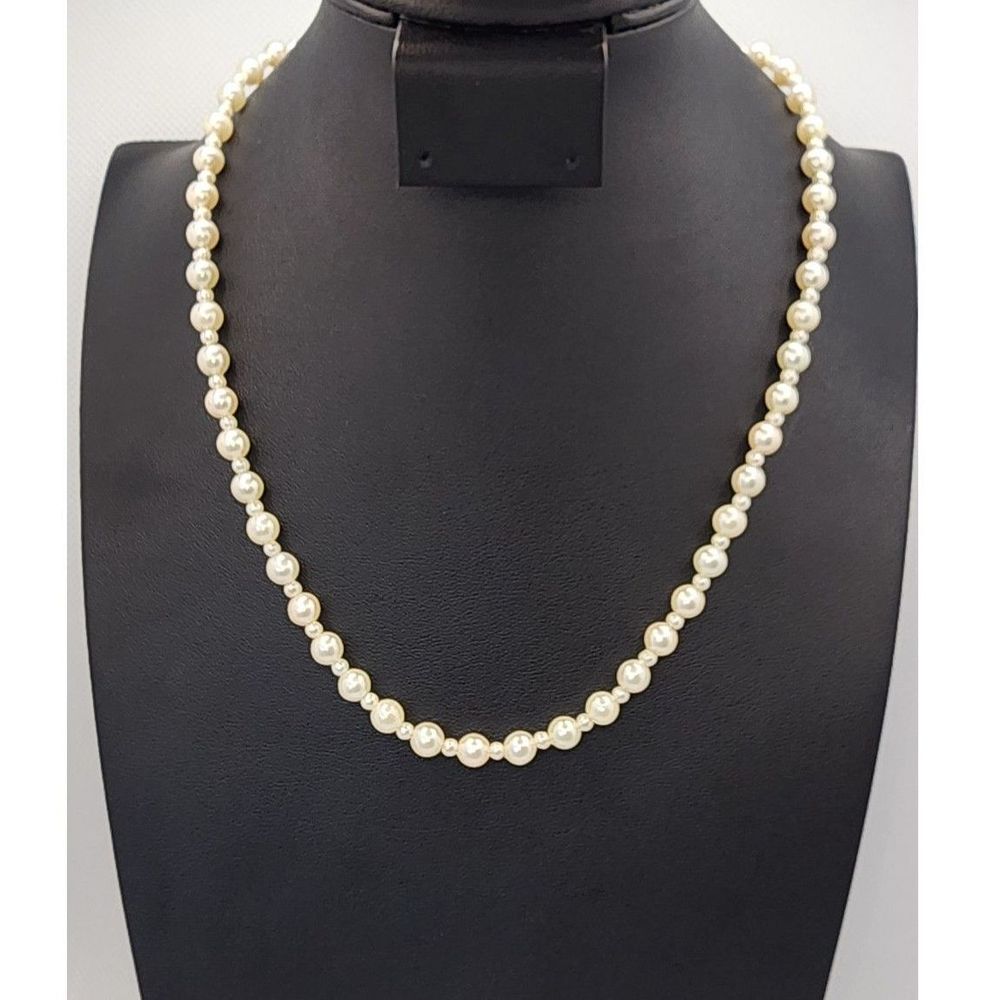 Vintage Faux Pearl Necklace with Barrel Clasp